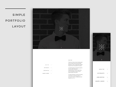 Simple Portfolio Layout layout minimalist portfolio web design