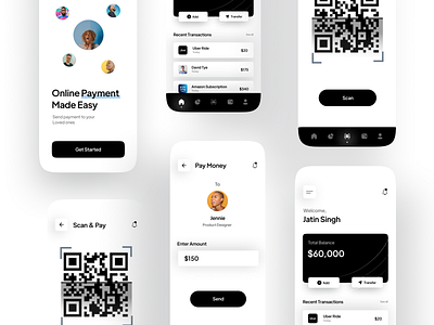 Online Payment App app design app ui app ui design design digital design figma design mobile design online payment app payment app ui ui user interface design ux