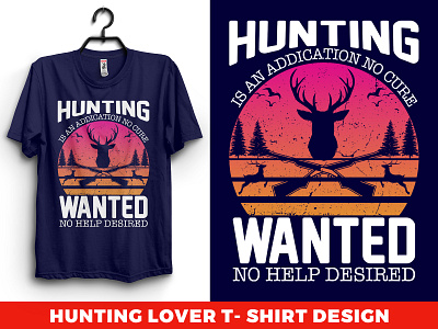 hunting lover t-shirt design