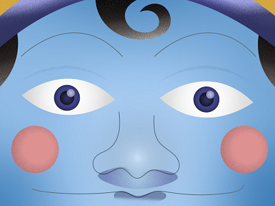 blue blue colorful eyes face forms illustration illustrator man peace smile social media design vector