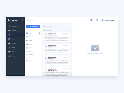 E-mail - Amaive theme chat dashboard e mail email messages messages ui ui ux