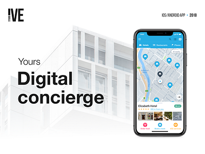 Digital Mobile Concierge assistant concierge hotel hotel app hotel booking maps order places service ui ux