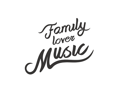 Family Lover Music brush drawn font hand lettering logo logotype pencil sketch type typeface typography