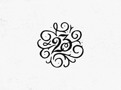 23 23 hand lettering lettering logo logotype mark numbers type typography