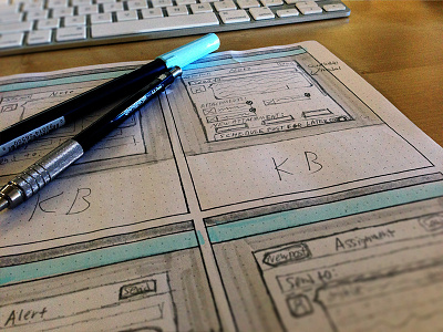 Edmodo iPad App - Modals brush pen dot grid edmodo marker modal pencil sketch wireframe