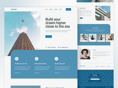 UIBuilder - web ui design construction design homepage jarif hasan akash jarifhasanakash landing page mobile ui modern ui ui ui ux web design web ui website website development wordpress