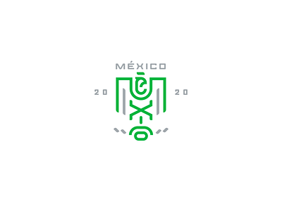 Symbol exploration for Mexico animal aztec bird branding eagle geometric icon line logo mayan mexican mexico minimal symbol