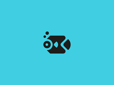 Fish logo animal aqua aquarium fish geometric icon illustration logo minimal symbol