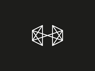 H star logo cross design geometric geometry h icon letter line logo space symbol union