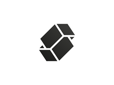S + box / logo concept 3d box cube geometric geometry icon letter line logo mark minimal s shape symbol