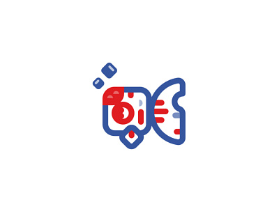 Goldfish 🐡 animal fish geometric goldfish icon illustration japan line logo mexico ocean symbol