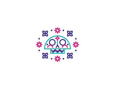 Calaverita 2 - Día de Muertos calaverita día de muertos geometric icon illustration line logo skull symbol