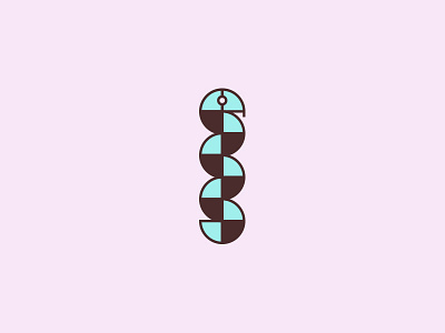 Serpiente-snake animal geometric logo mark serpiente sign snake symbol vector