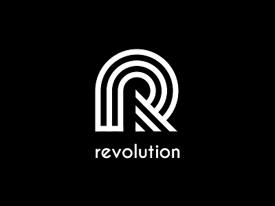 Revolution arrow geometric letter lettering line logo mark monogram r symbol