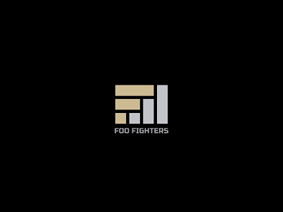 Foo Fighters monogram band bauhaus concrete f foofighters geometric gold heavy logo minimal music symbol