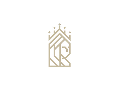 Reyna / Royal + R geometric geometry icon letter line logo mark minimal queen r reyna royal smart logo symbol woman