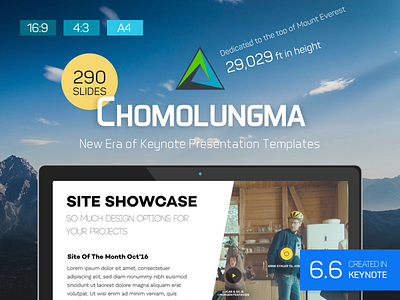 Cover for Chomolungma Presentation Template business presentation corporate presentation free free presentation free presentation template freebie keynote keynote presentation keynote template powerpoint powerpoint template presentation template