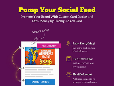 Flow-Flow: Ad&Branding Custom Card Promo ad advertisement advertising profit profiting promo promotion social social feed social media wordpress wordpress plugin