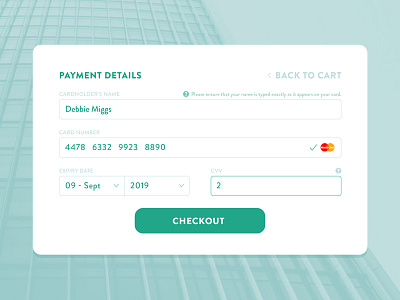 Day 004 - Credit Card Payment 004 card cart challenge checkout credit dailyui payment ui ux webdesign