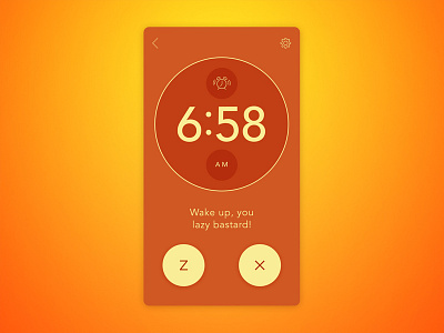Day 013 - Alarm Clock 013 alarm app challenge clock dailyui flat minimal mobile snooze ui wake