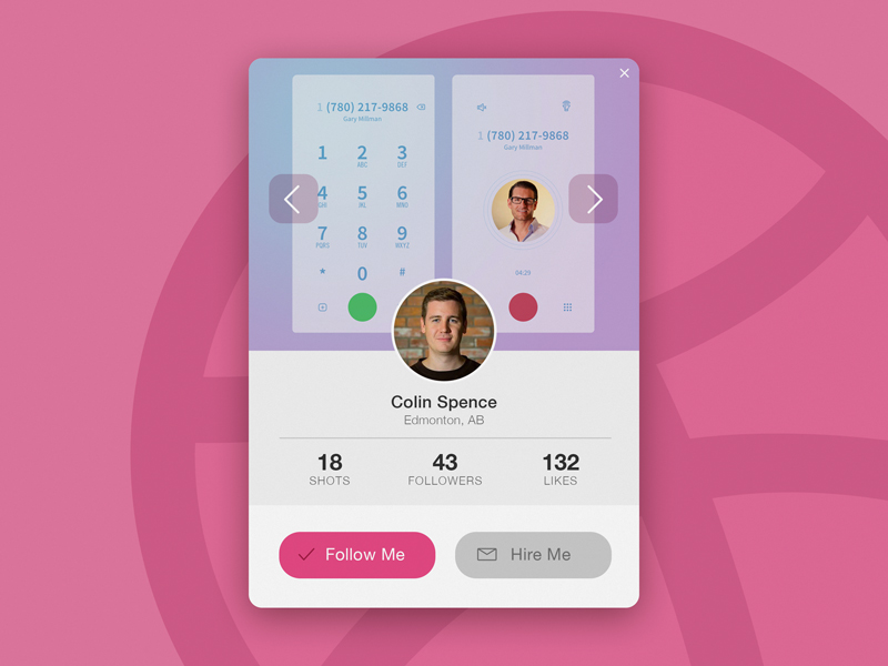 Day 019 - Dribbble Profile Card