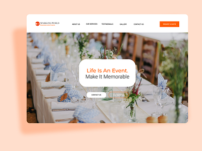 Ui- Event planning website landing page figma ui design webdesign