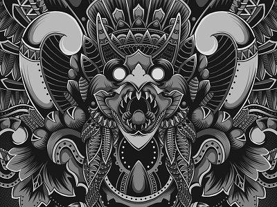 Garuda artwork culture digital illustration drawing eagle garuda graphic design illustration pattern photoshop t shirt design