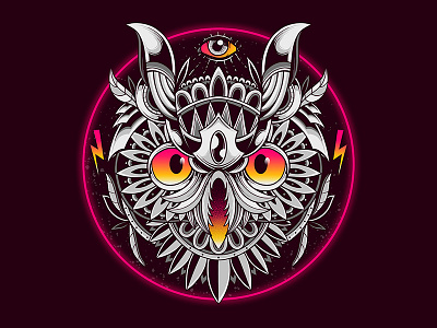 Retrowave Owl