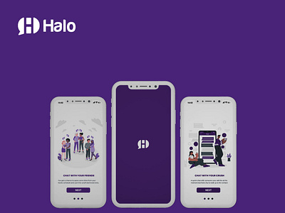 Halo is a French word which means Hello , a mobile app(case stud app design ui ux web