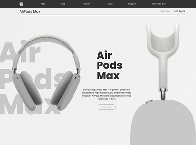 redesigning AirPod Max Ng Landing page with SvetlanaPhaifer idea design ui ux