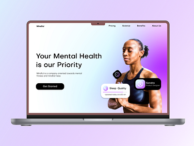 Mindful (Mental health website) design productdesign ui ux