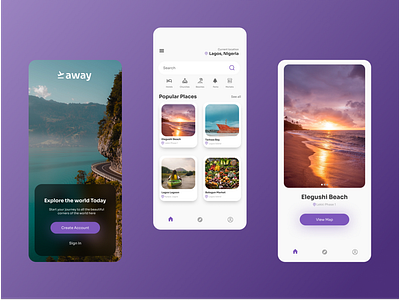Away (Travel App) design pro productdesign ui ux