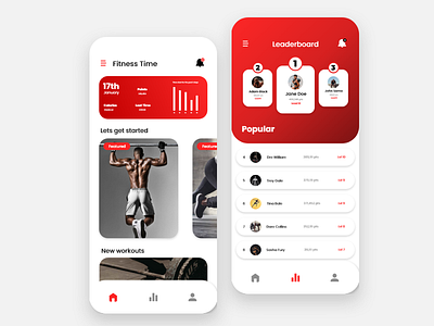 Fitness App app design figma productdesign ui ux