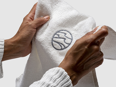 Conserva Collective Towel Logo Embroidery baja branding hungary identity logo mexico ocean symbol water wave