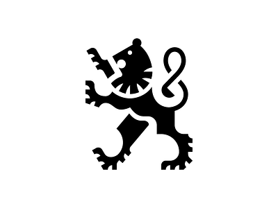 My family's 16th century coat of arms lion redrawn. animal branding coat of arms geometric graphic design identity illustration lion logo noble symbol