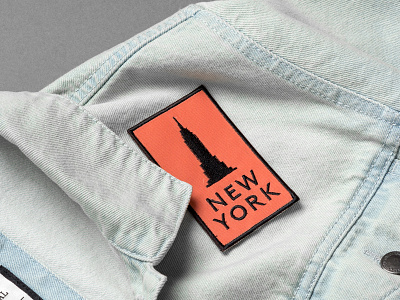 New York Patch apparel graphics branding embroidered patch fashion font icon illustration red symbol urban visual identity