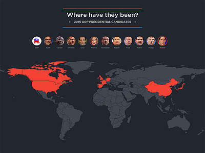 Where have they been? d3 gop map