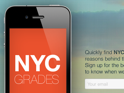 NYC Grades Sign Up coming soon iphone app nyc sign up