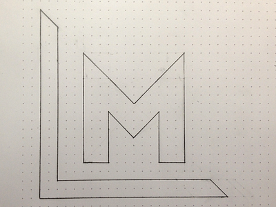 Majestic Square Logo dotted paper logo sketch