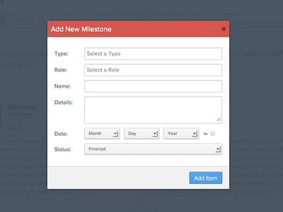 Modal modal status chart