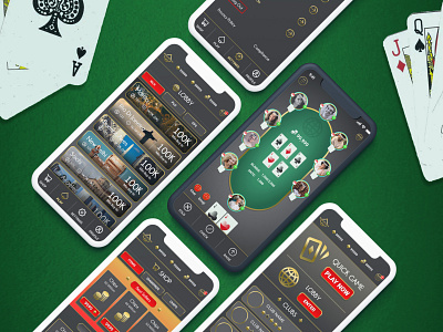 Poker Mobile App app design game illustration mobile poker ui ux