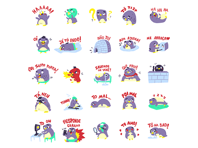 Stickers - Pingu Linux adesivo character characterdesign design de personagem emoji figurinha illustration linux pinguim sticker