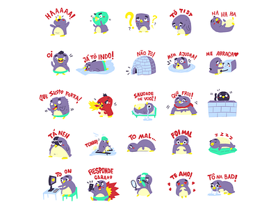 Stickers - Pingu Linux adesivo character characterdesign design de personagem emoji figurinha illustration linux pinguim sticker