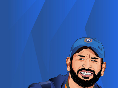 MS Dhoni illustration art