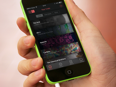 Crate Artists View app artists collection crate ios music records ui view