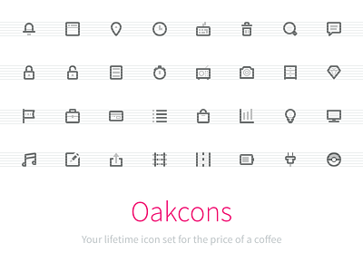 Oakcons: Your lifetime icon set for the price of a coffee