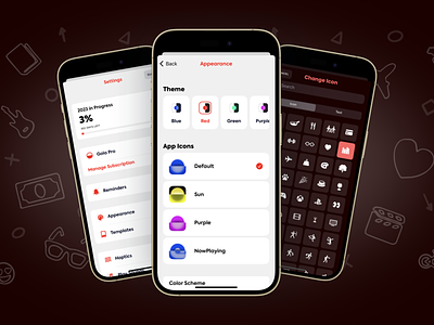 Gola - Settings and Customisation apps customisation iphone product design settings ui