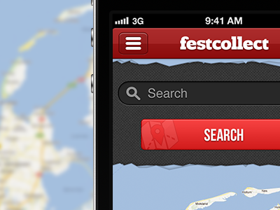 Festcollect Maps animation button festcollect maps search slide ui