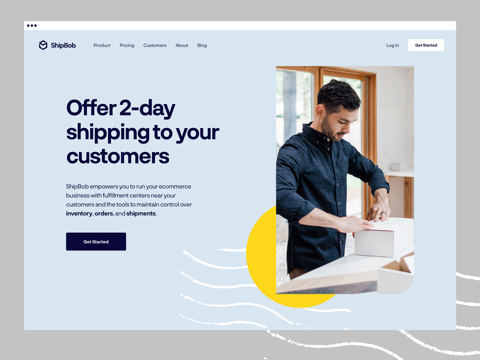 ShipBob - Style Exploration brand branding business color scheme colors design design system exploration hero product design research ship shipping style guide typography ui ux visual identity web design website