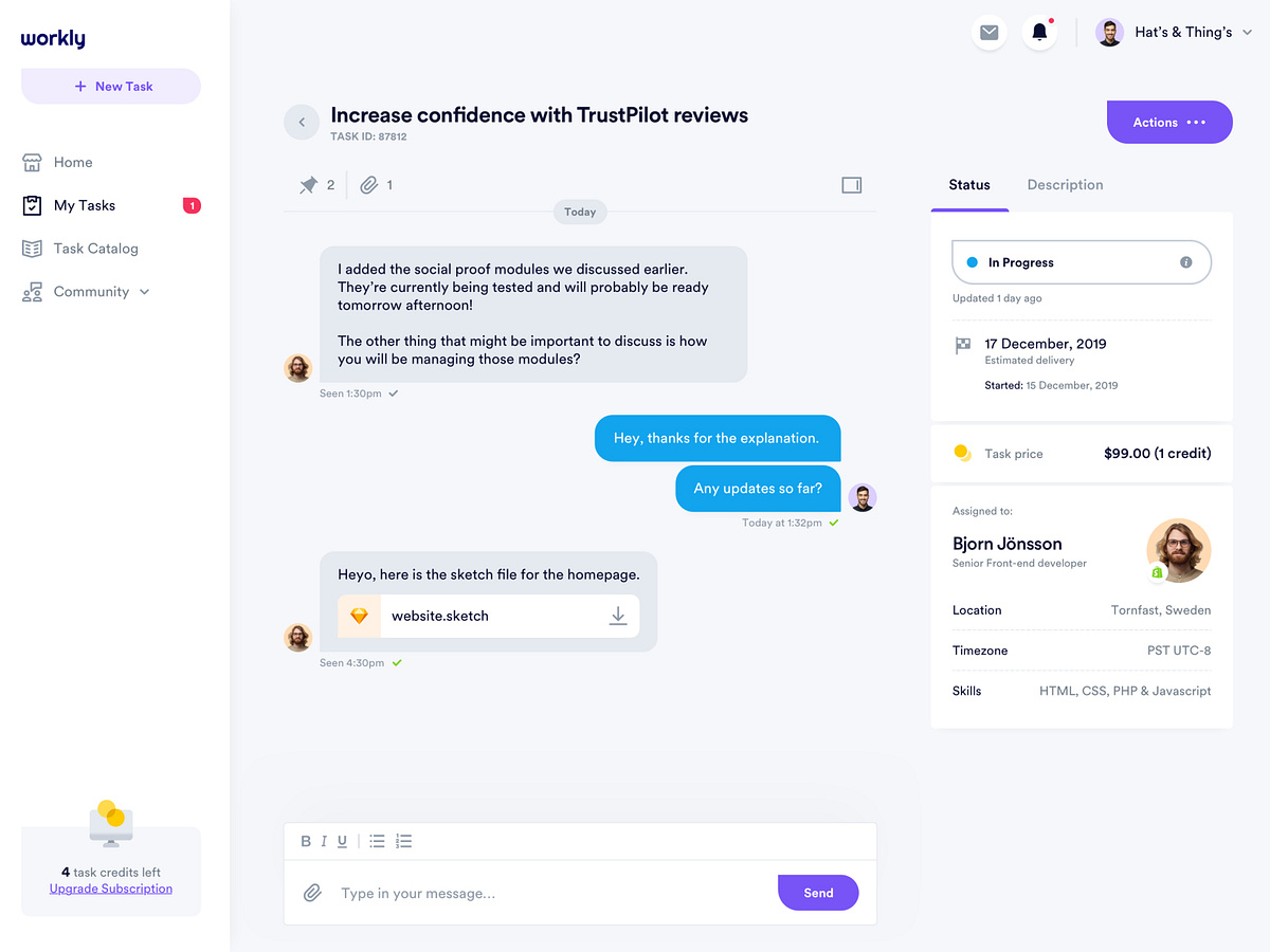 Workly - Task Management by Filip Justić for Balkan Brothers on Dribbble